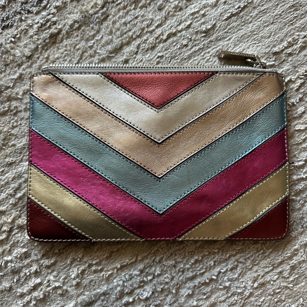 Multi Patterned Leather Clutch